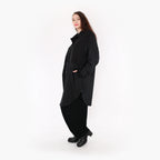  AKH Fashion Bluse in gerundeter Form, aus Materialmix, 1347.06881, Schwarz, Wellen