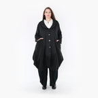  Ballonmantel von AKH Fashion aus Materialmix, 1347.06885, Schwarz, Wellen, Schick, Modern