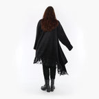  AKH Fashion Kleid in asymmetrischer Form, aus Polyester, 1348.06875, Schwarz, Schick