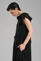  Ballonkleid von TW3 aus Polyamid, 1195, Schwarz, Schick, Modern, Ausgefallen