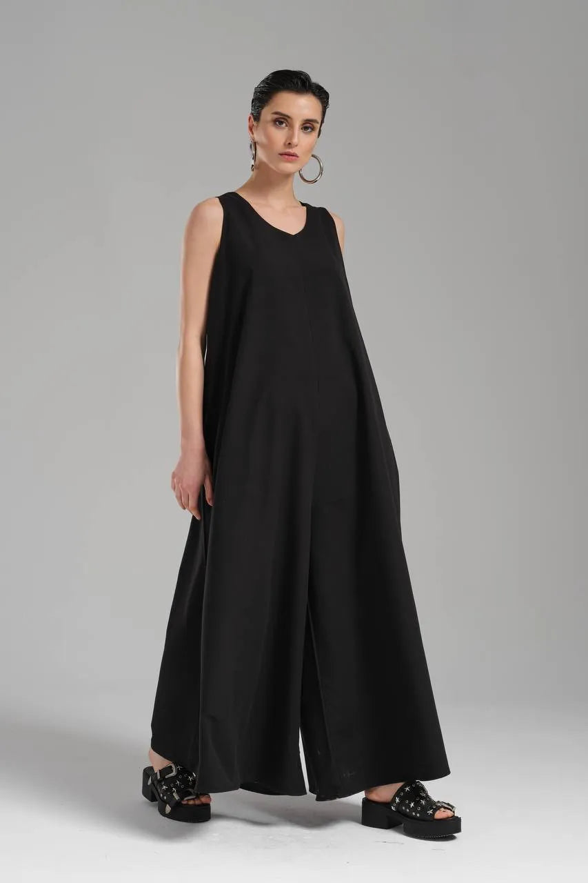  A-Form Salopette von TW3 aus Polyamid, 1221, Schwarz, Schick, Modern, Ausgefallen