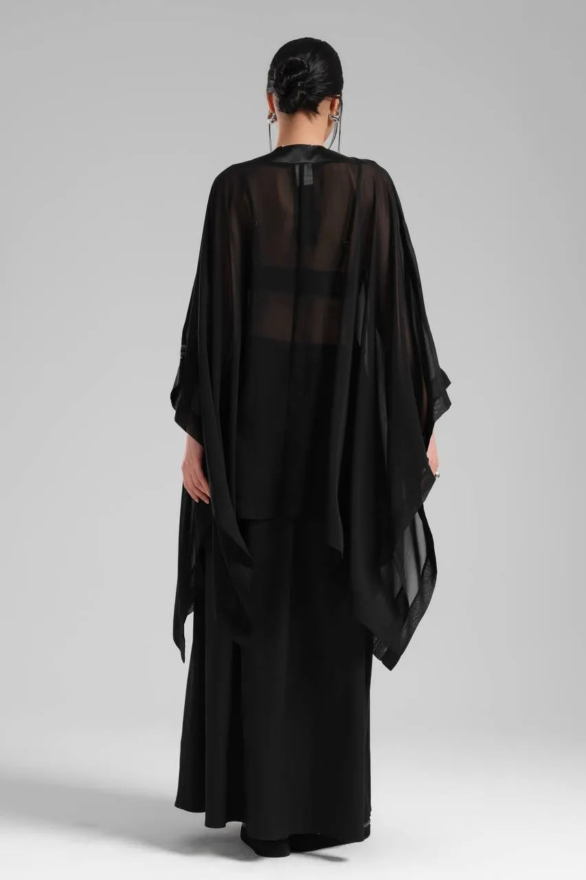  Oversize Zipfel Weste von TW3 aus Polyamid, 1236, Schwarz, Schick, Modern, Ausgefallen