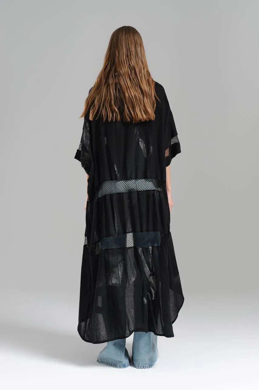  TW3 Weste in gerader Form, aus Baumwolle, 1543, Schwarz, Glitzernd, Ausgefallen