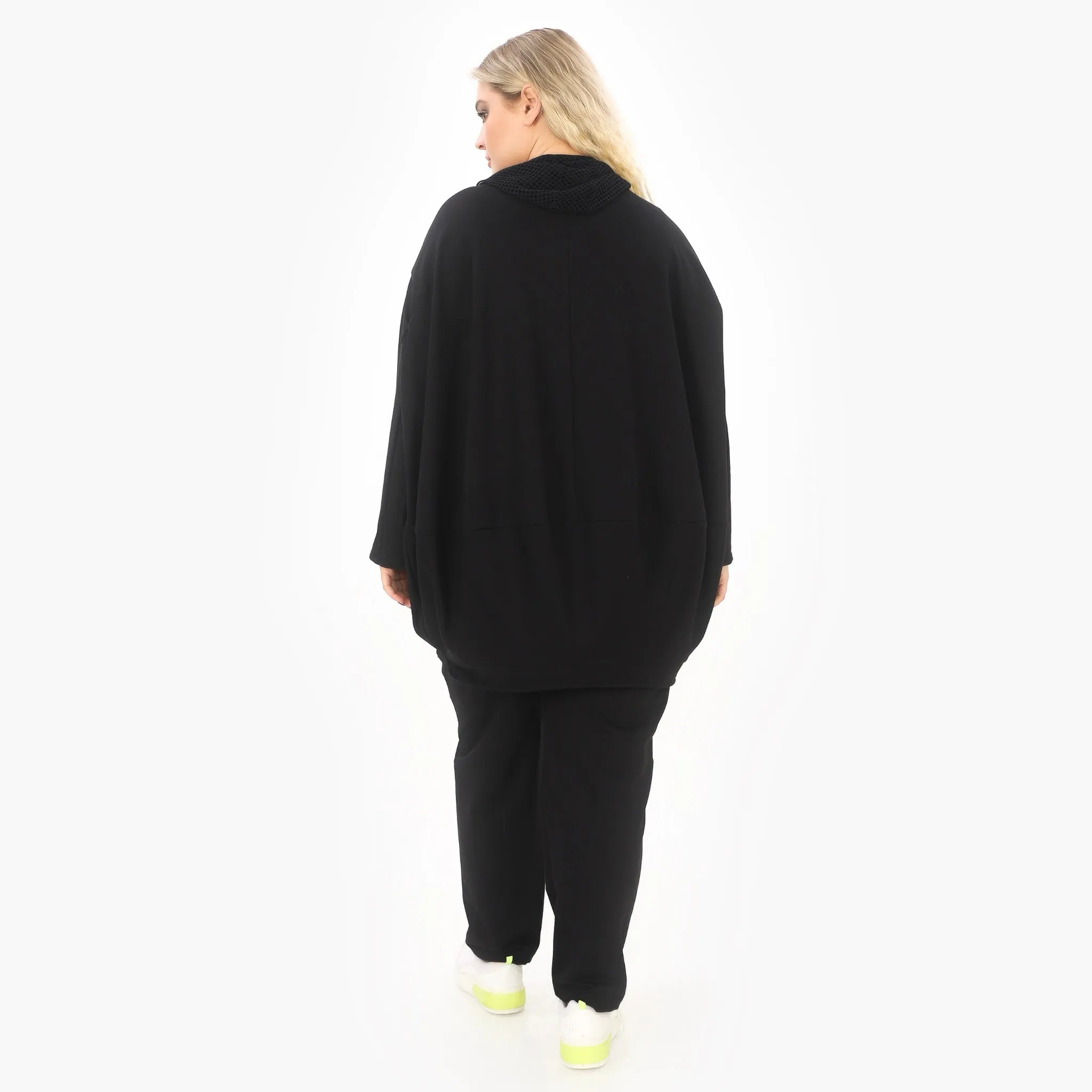  Ballonjacke von Zedd Plus aus Viskose, 25085, Schwarz/Weiß, Schick, Modern, Bequem, Schick