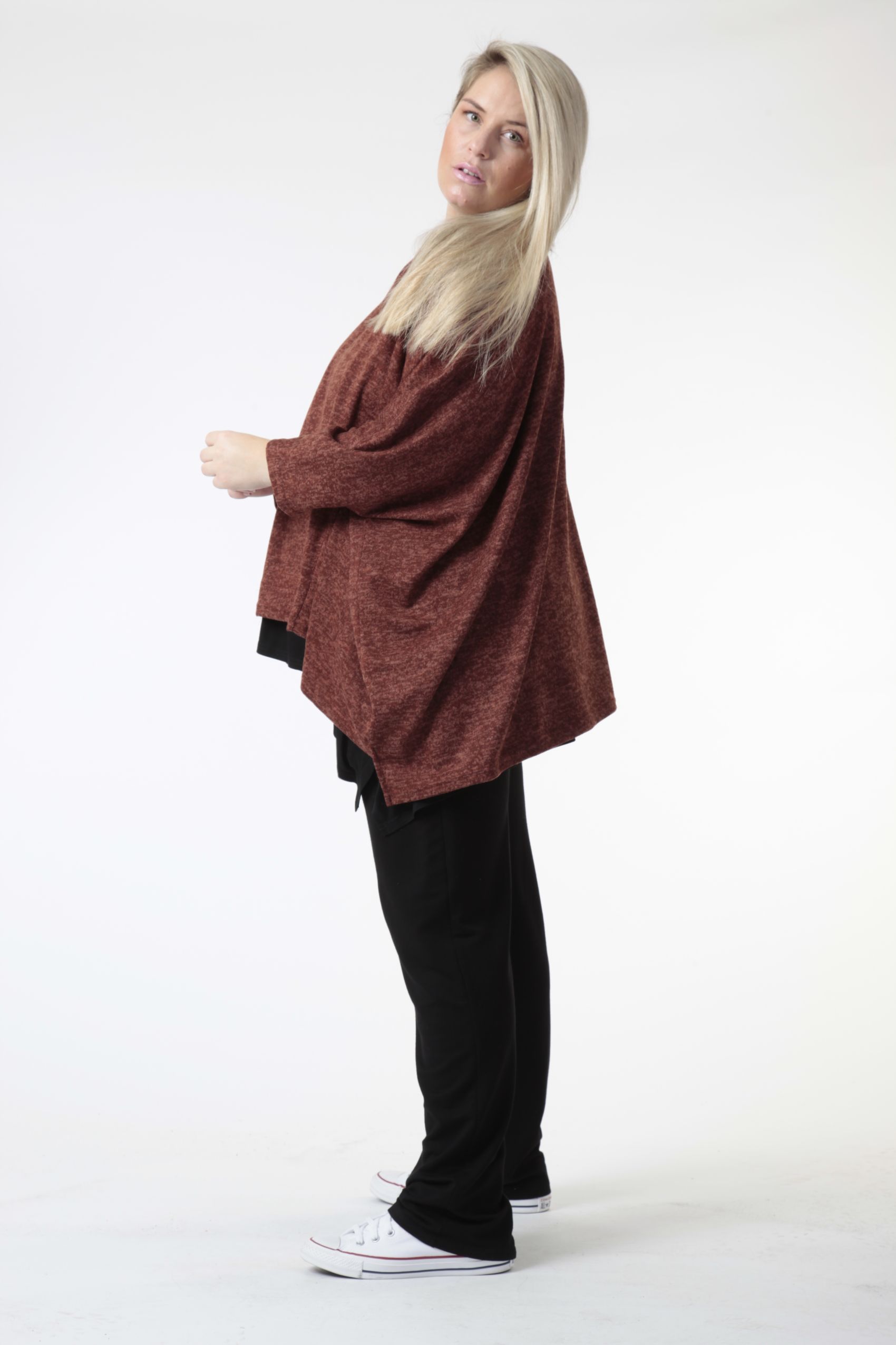  Bigshirt von AKH Fashion aus Polyethylen, 0742.06307, Terracotta, Unifarben, Schick, Modern