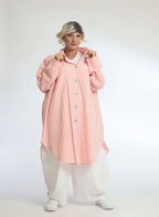 AKH Fashion Bluse in gerundeter Form, aus Baumwolle, 1058.06676, Orange, Schick, Modern