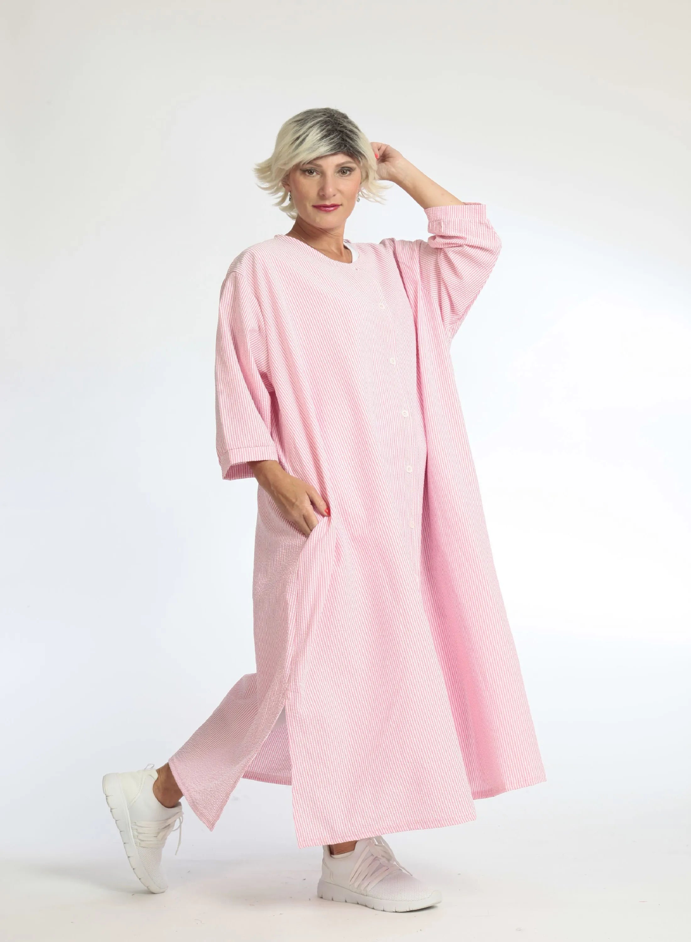  AKH Fashion Mantel in gerader Form, aus Baumwolle, 1058.06838, Pink, Schick, Modern