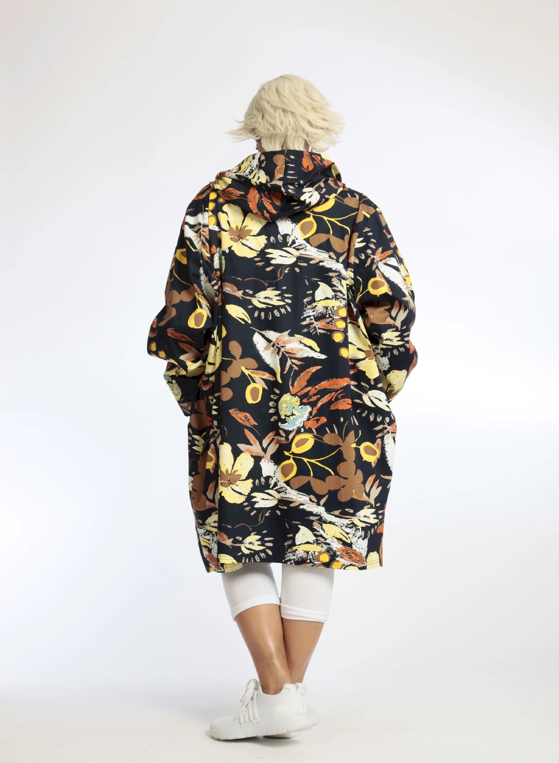  Ballonjacke von AKH Fashion aus Baumwolle, 1059.06660, Dunkelblau, Blumen, Schick, Modern