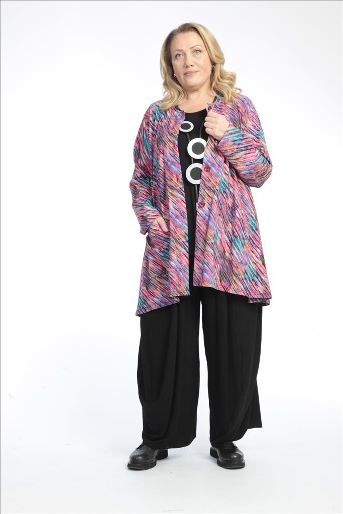  A-Form Jacke von AKH Fashion aus Baumwolle, 0768.01382, Multicolor, Streifen, Schick