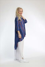 Shirt von AKH Fashion aus Viskose in Vokuhila-Form, ausgefallene Lagenlook Mode