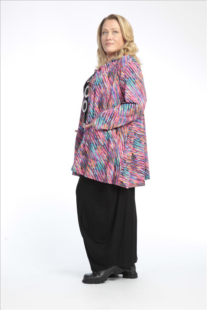 A-Form Jacke von AKH Fashion aus Baumwolle, 0768.01382, Multicolor, Streifen, Schick