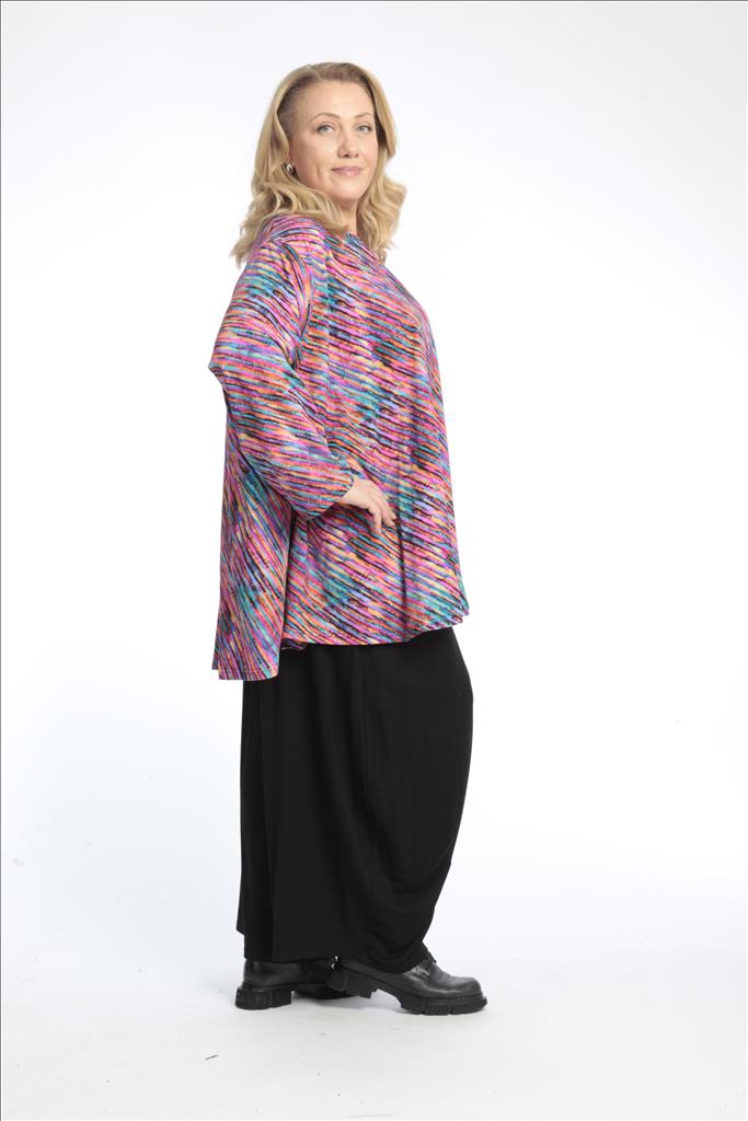  A-Form Bigshirt von AKH Fashion aus Baumwolle, 0768.00593, Multicolor, Streifen, Schick