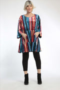  A-Form Bigshirt von AKH Fashion aus Materialmix, 0819.06708, Multicolor, Streifen, Schick