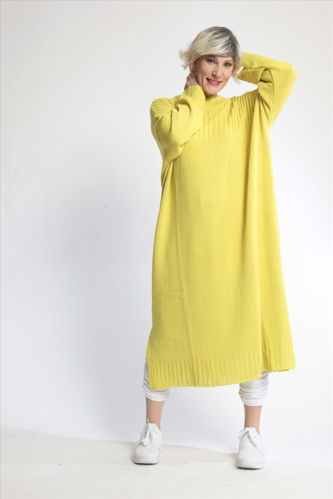  AKH Fashion Kleid in gerader Form, aus Materialmix, 1012.02219, Kiwi, Schick, Modern