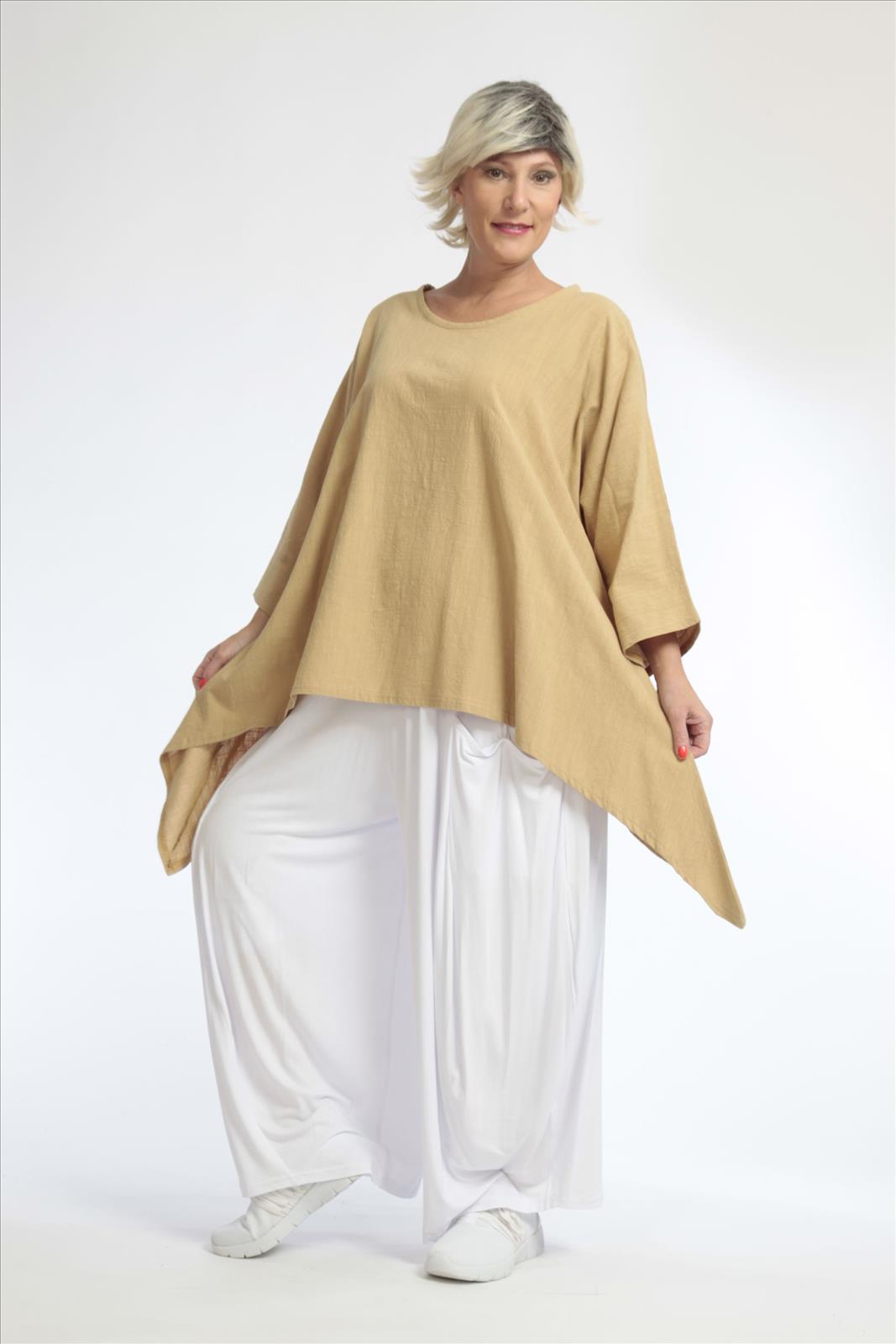  A-Form Bigshirt von AKH Fashion aus Baumwolle, 1033.06588, Beige, Unifarben, Schick, Modern