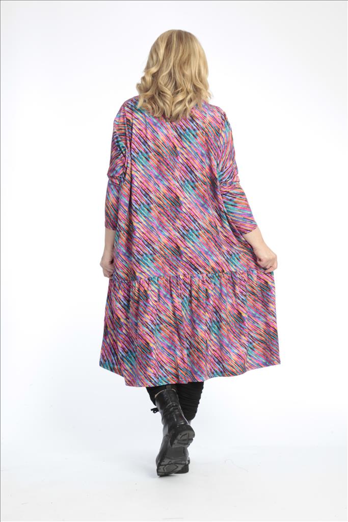  Kleid von AKH Fashion aus Baumwolle in gerader Form, 0768.06363, Multicolor, Ausgefallen