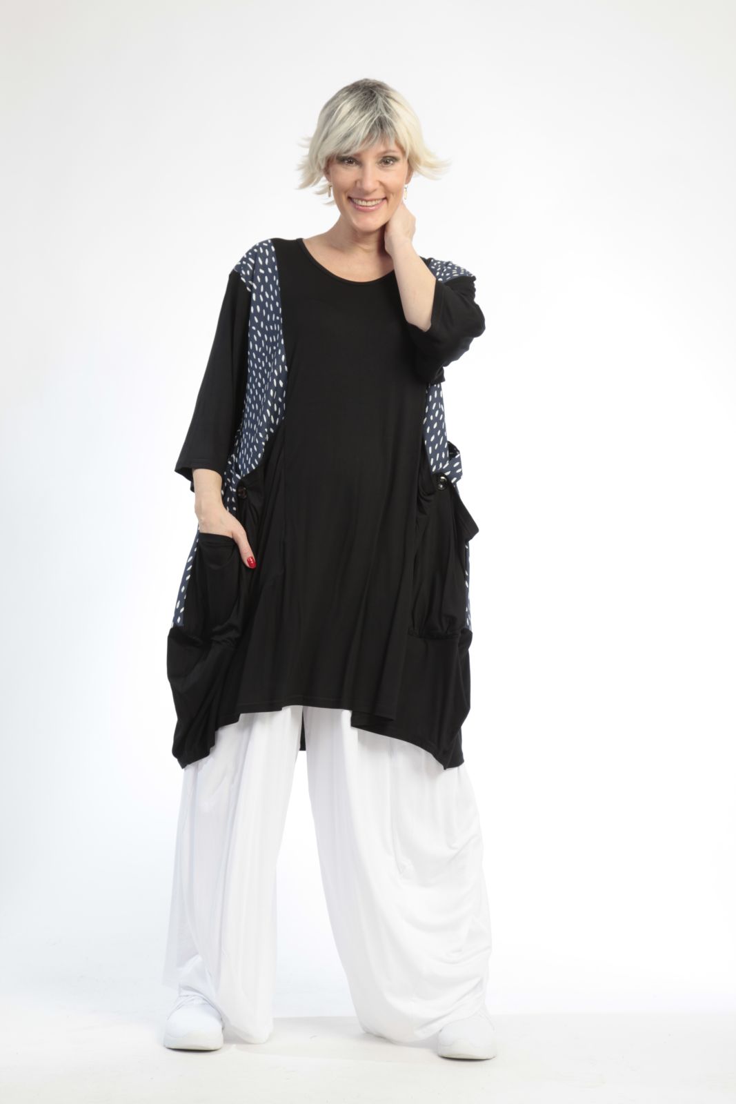 Ballonshirt von AKH Fashion aus Baumwolle, ausgefallene, zeitlose Lagenlook Mode