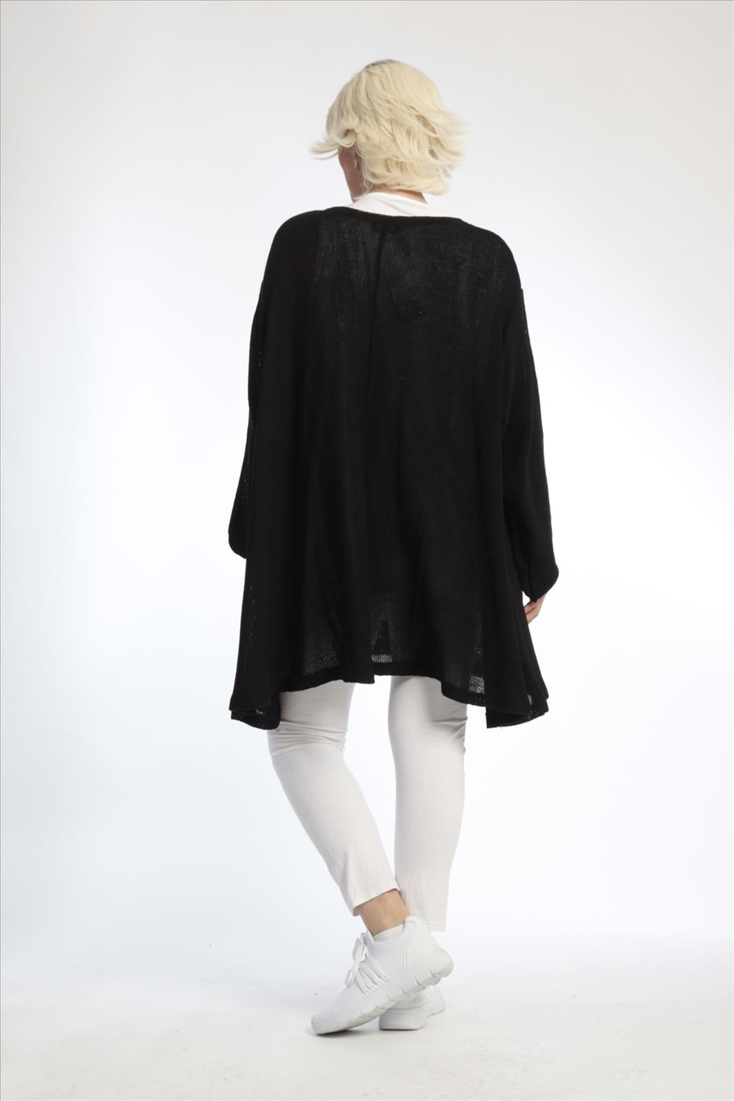  A-Form Jacke von AKH Fashion aus Baumwolle, 0827.01382, Schwarz, Schick, Modern, Bequem