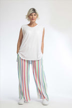 AKH Fashion Hose in gerader Form, aus Viskose, 1029.01529, Multicolor, Streifen, Schick