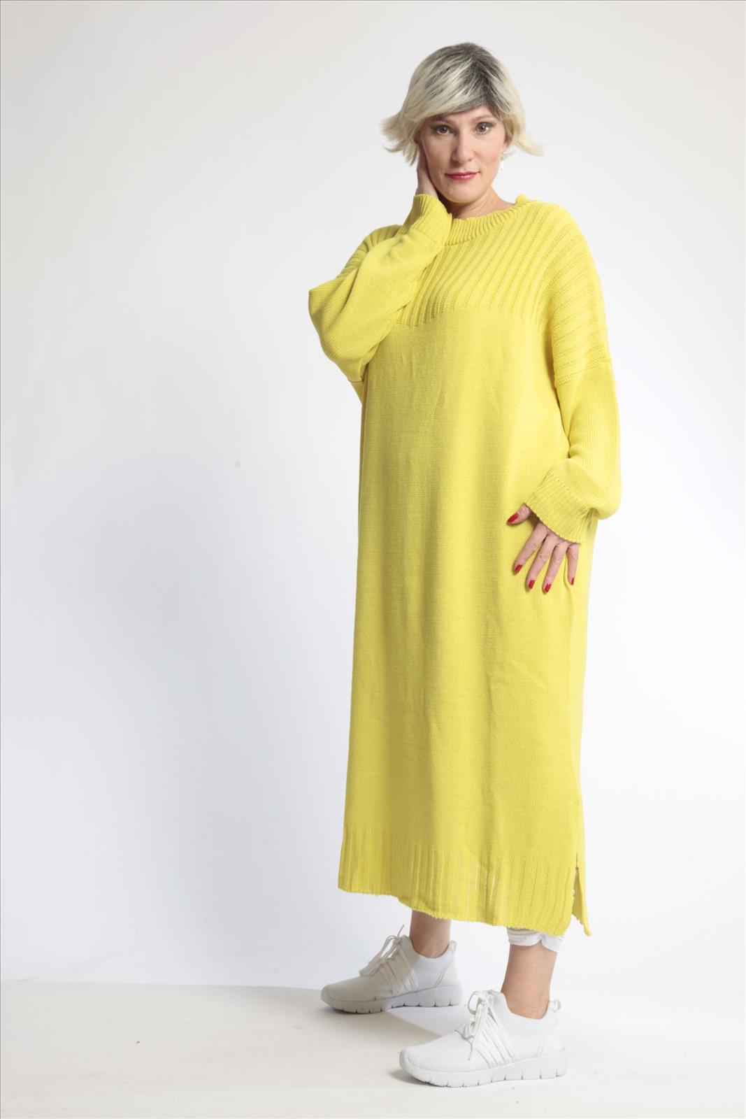  AKH Fashion Kleid in gerader Form, aus Materialmix, 1012.02219, Kiwi, Schick, Modern