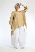 A-Form Shirt von AKH Fashion aus Baumwolle, ausgefallene, zeitlose Lagenlook Mode
