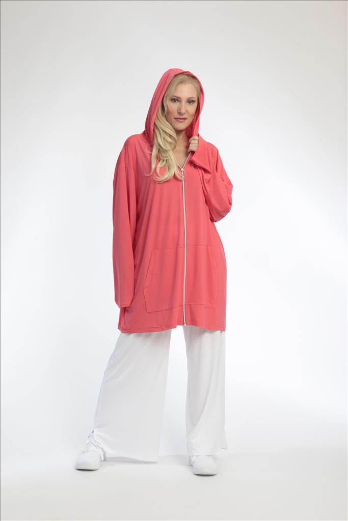  AKH Fashion Jacke in gerader Form, aus Materialmix, 0792.06707, Hummer, Schick, Modern