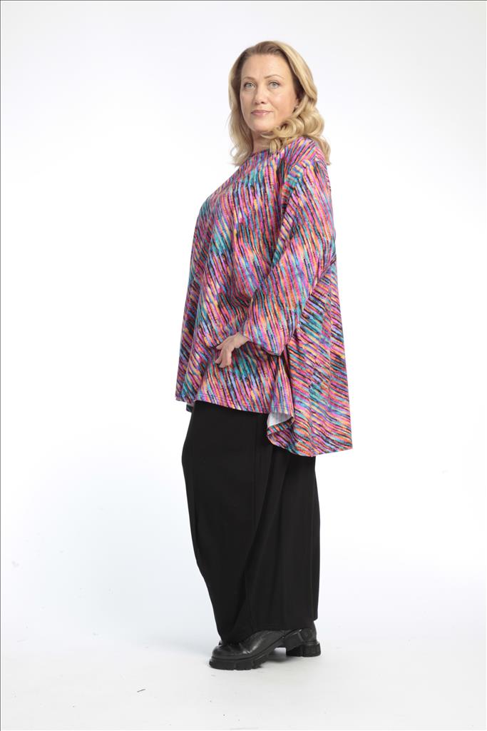  A-Form Bigshirt von AKH Fashion aus Baumwolle, 0768.00593, Multicolor, Streifen, Schick