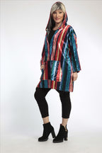  AKH Fashion Jacke in gerader Form, aus Materialmix, 0819.06707, Multicolor, Streifen