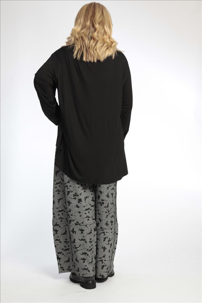  AKH Fashion Hose in gerader Form, aus Viskose, 0755.06741, Schwarz-Weiß, Kariert, Schick