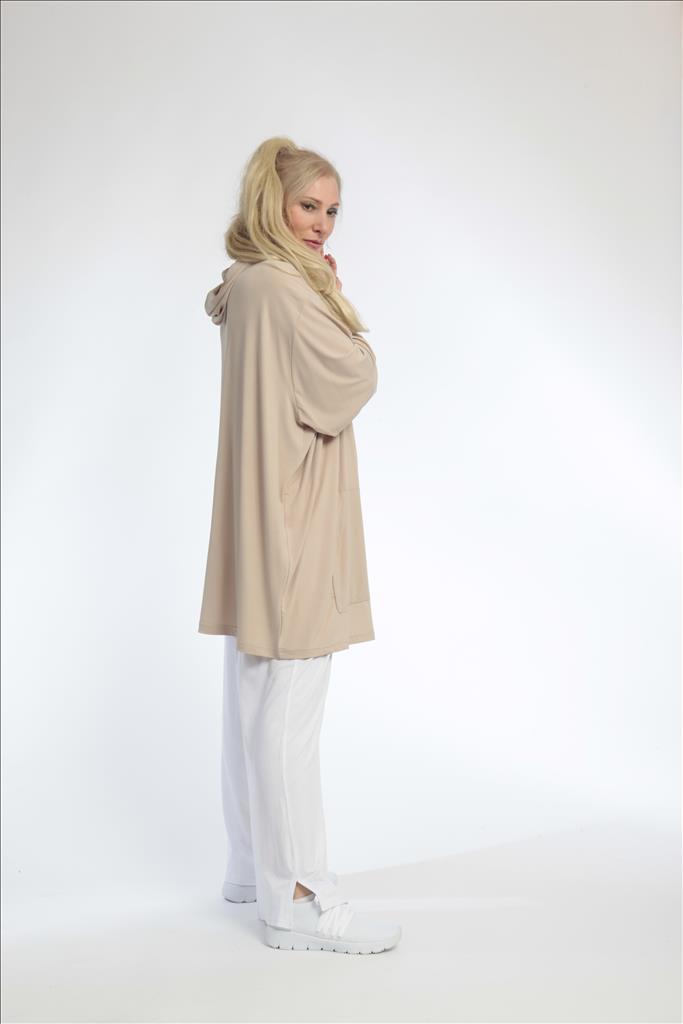  Jacke von AKH Fashion aus Materialmix in gerader Form, 0792.06707, Beige, Schick, Modern