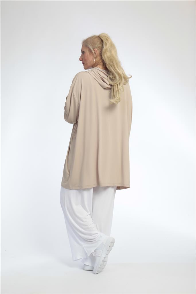  Jacke von AKH Fashion aus Materialmix in gerader Form, 0792.06707, Beige, Schick, Modern