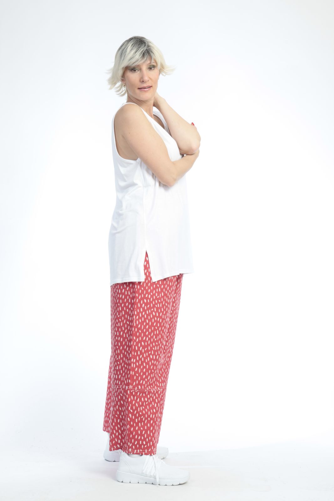 Hose von AKH Fashion aus Baumwolle in gerader Form, ausgefallene Lagenlook Mode