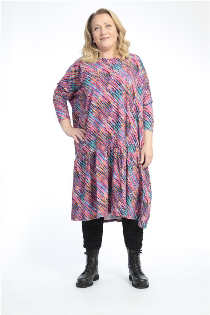  Kleid von AKH Fashion aus Baumwolle in gerader Form, 0768.06363, Multicolor, Ausgefallen