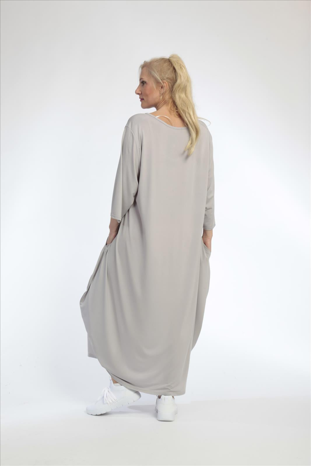  Ballonkleid von AKH Fashion aus Materialmix, 0792.01926, Taupe, Schick, Modern, Bequem