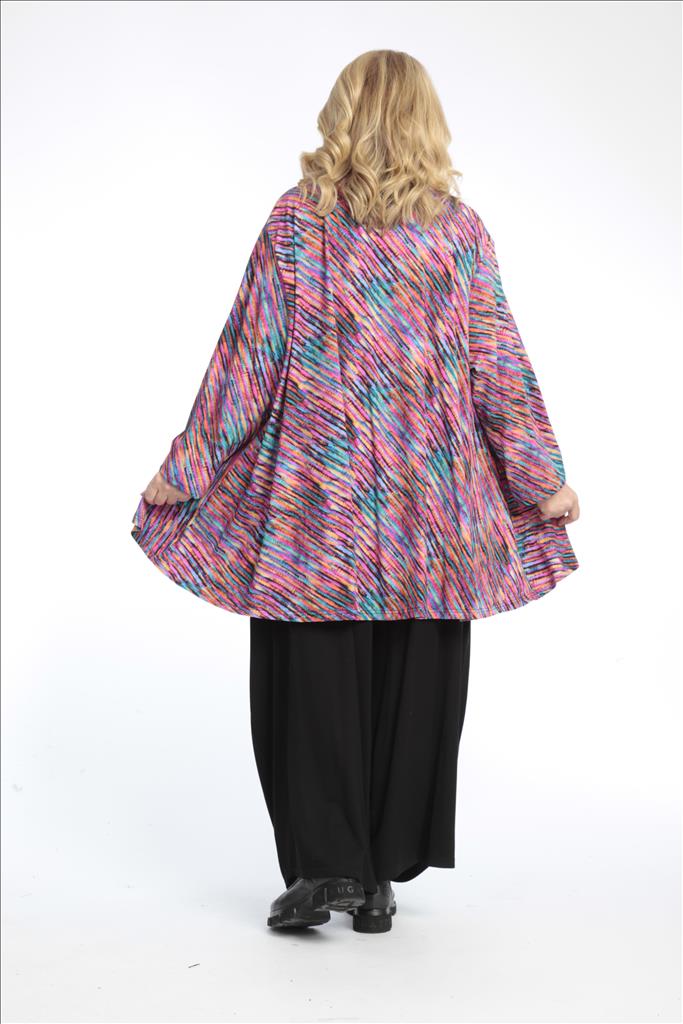  A-Form Bigshirt von AKH Fashion aus Baumwolle, 0768.00593, Multicolor, Streifen, Schick
