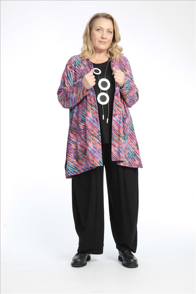  A-Form Jacke von AKH Fashion aus Baumwolle, 0768.01382, Multicolor, Streifen, Schick