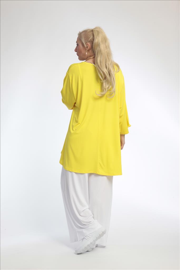  Bigshirt von AKH Fashion aus Materialmix in Glocken-Form, 0792.08971, Gelb, Schick, Modern