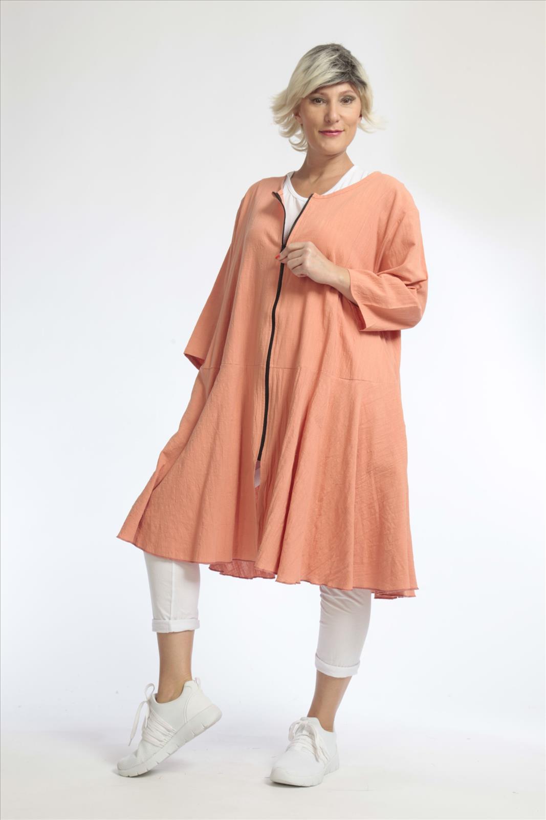  Jacke von AKH Fashion aus Baumwolle in Glocken-Form, 1033.06563, Apricot, Schick, Modern