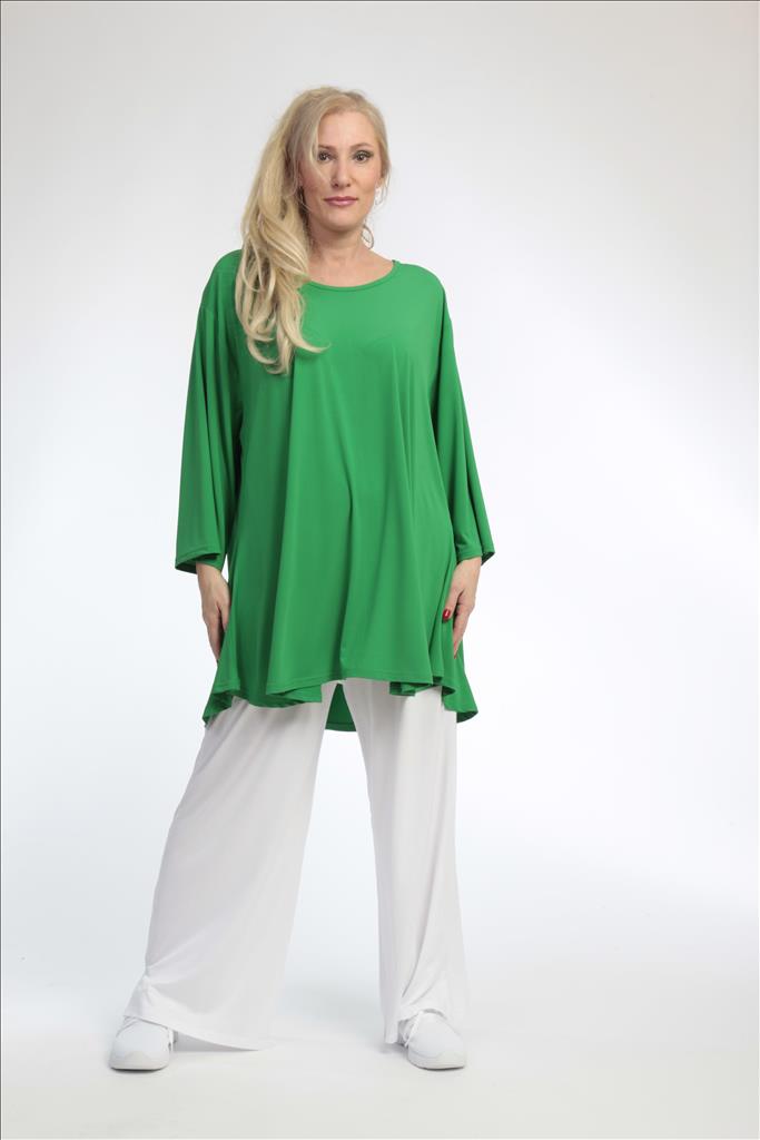  Bigshirt von AKH Fashion aus Materialmix in Glocken-Form, 0792.08971, Grün, Schick, Modern