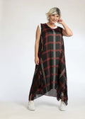  A-Form Tunika von AKH Fashion aus Polyester, 1073.05927, Schwarz-Rot, Kariert, Schick