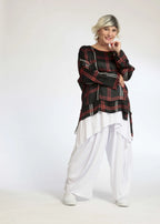  AKH Fashion Shirt in gerader Form, aus Polyester, 1073.06839, Schwarz-Rot, Kariert