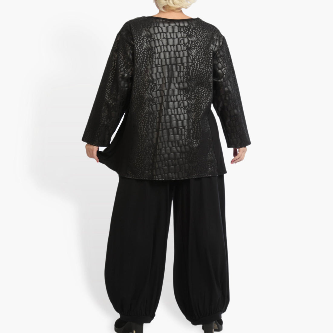  Shirt von AKH Fashion aus Viskose in Glocken-Form, 0928.07553, Schwarz, Reptil, Schick