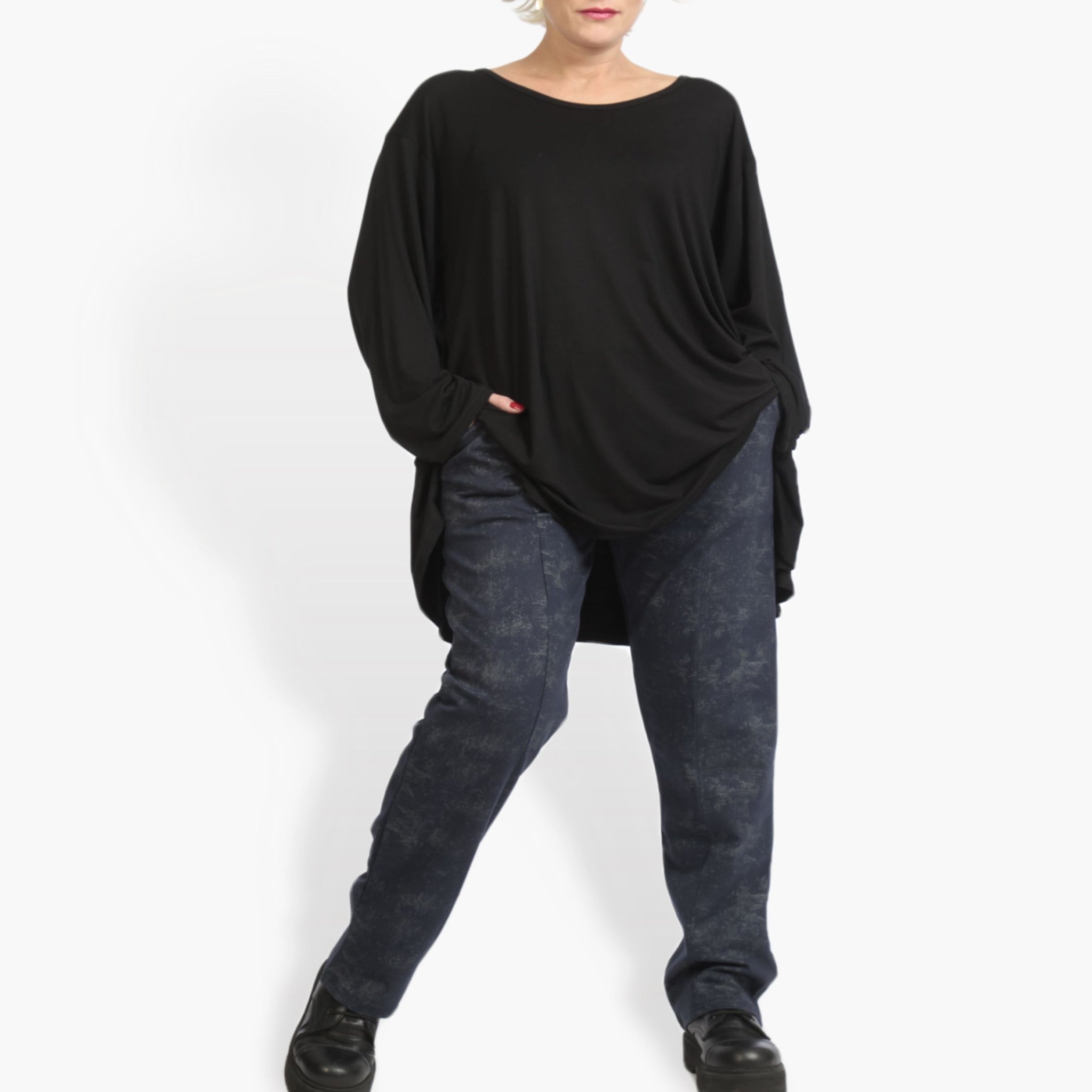  Hose von AKH Fashion aus Viskose, 0958.02608, Blau, Schick, Modern, Bequem