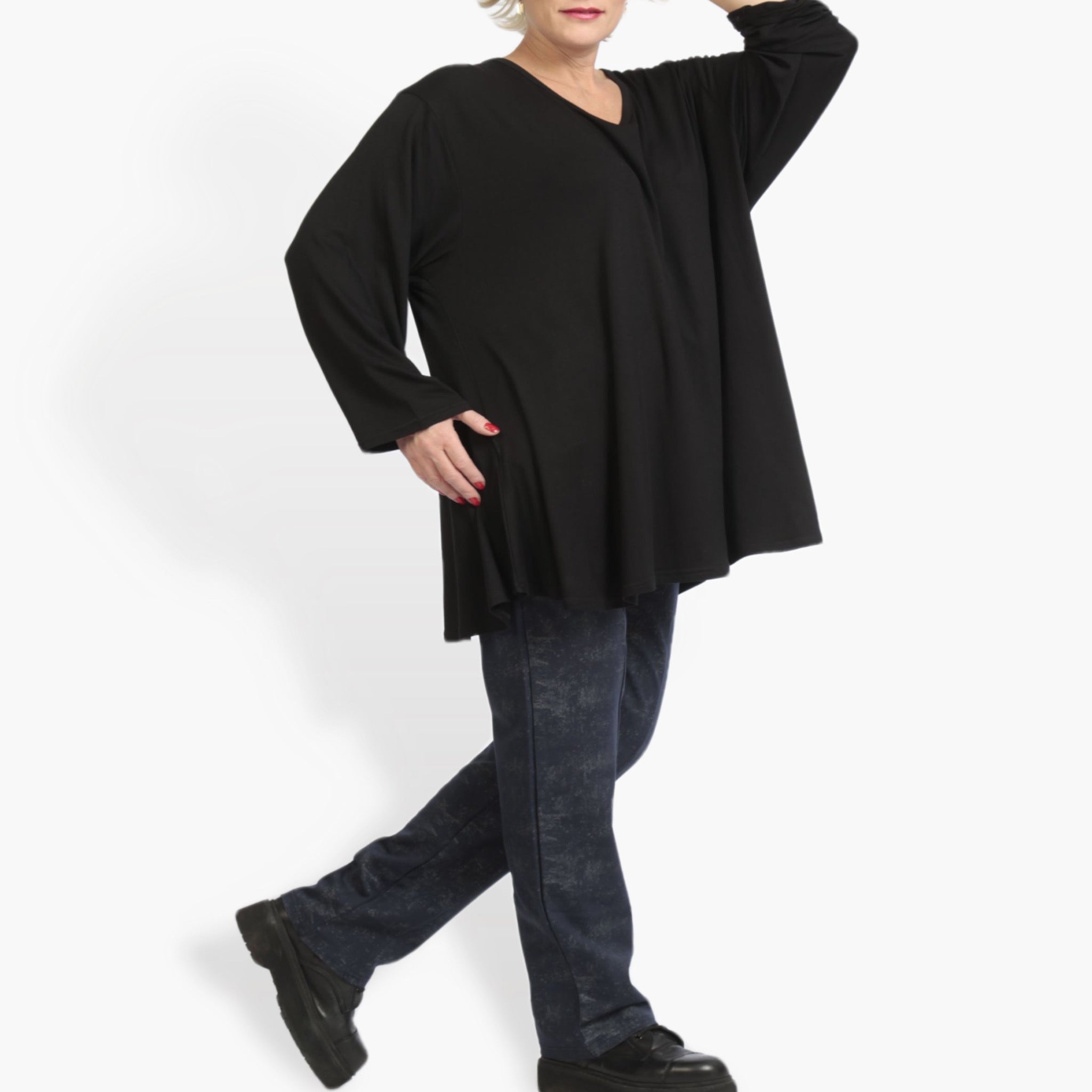  Hose von AKH Fashion aus Viskose, 0958.02608, Blau, Schick, Modern, Bequem