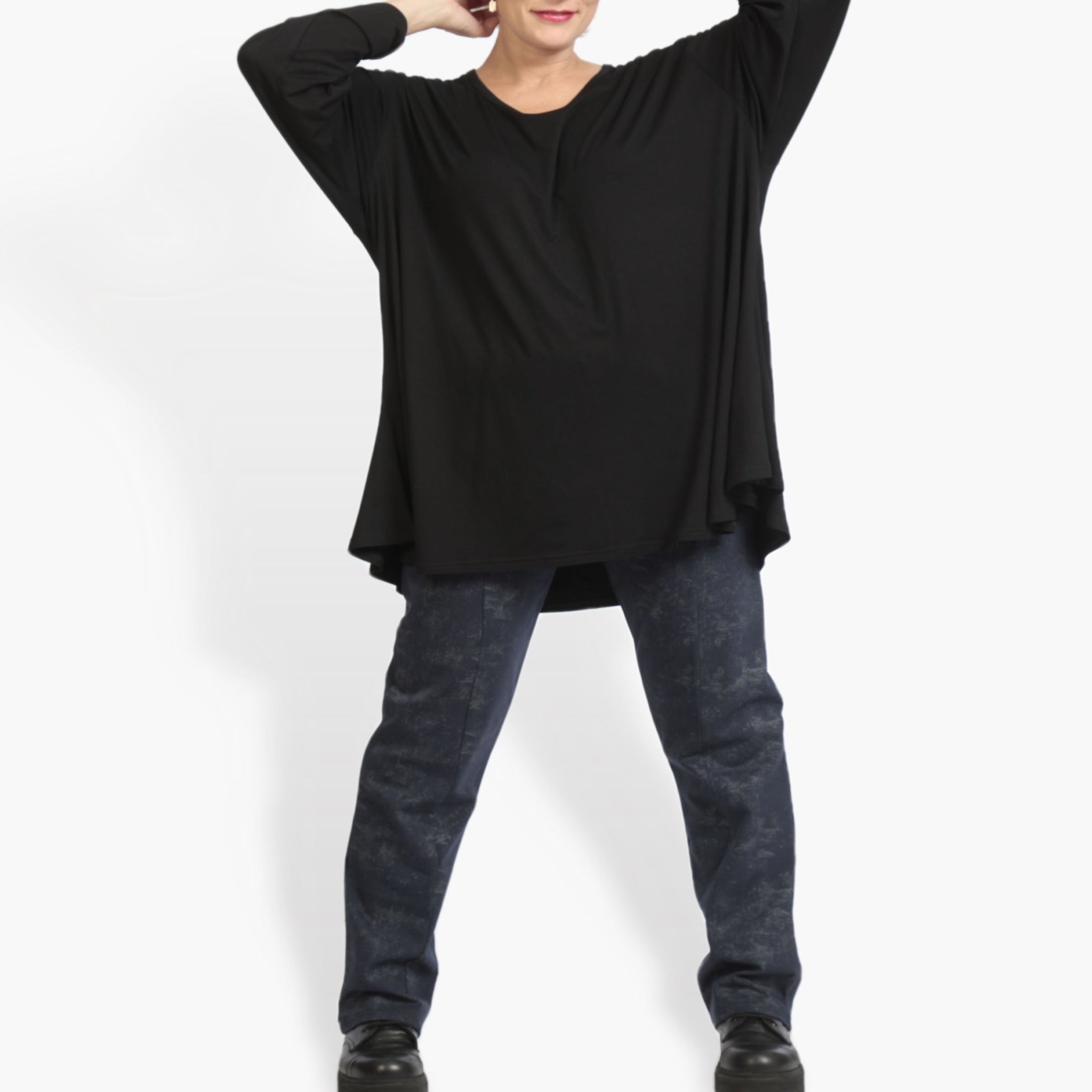  Hose von AKH Fashion aus Viskose, 0958.02608, Blau, Schick, Modern, Bequem