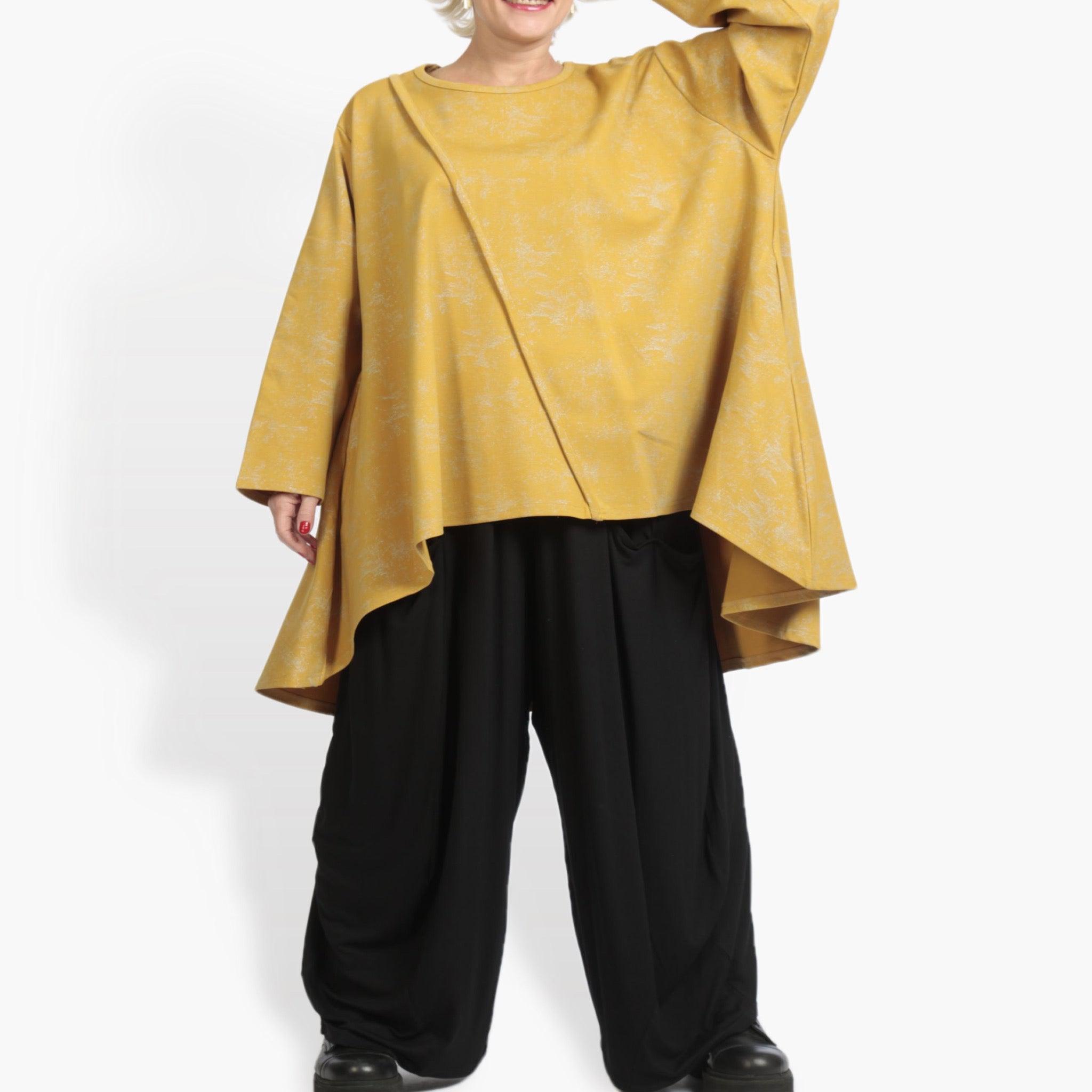  A-Form Bigshirt von AKH Fashion aus Viskose, 0958.06804, Senf, Schick, Modern, Bequem