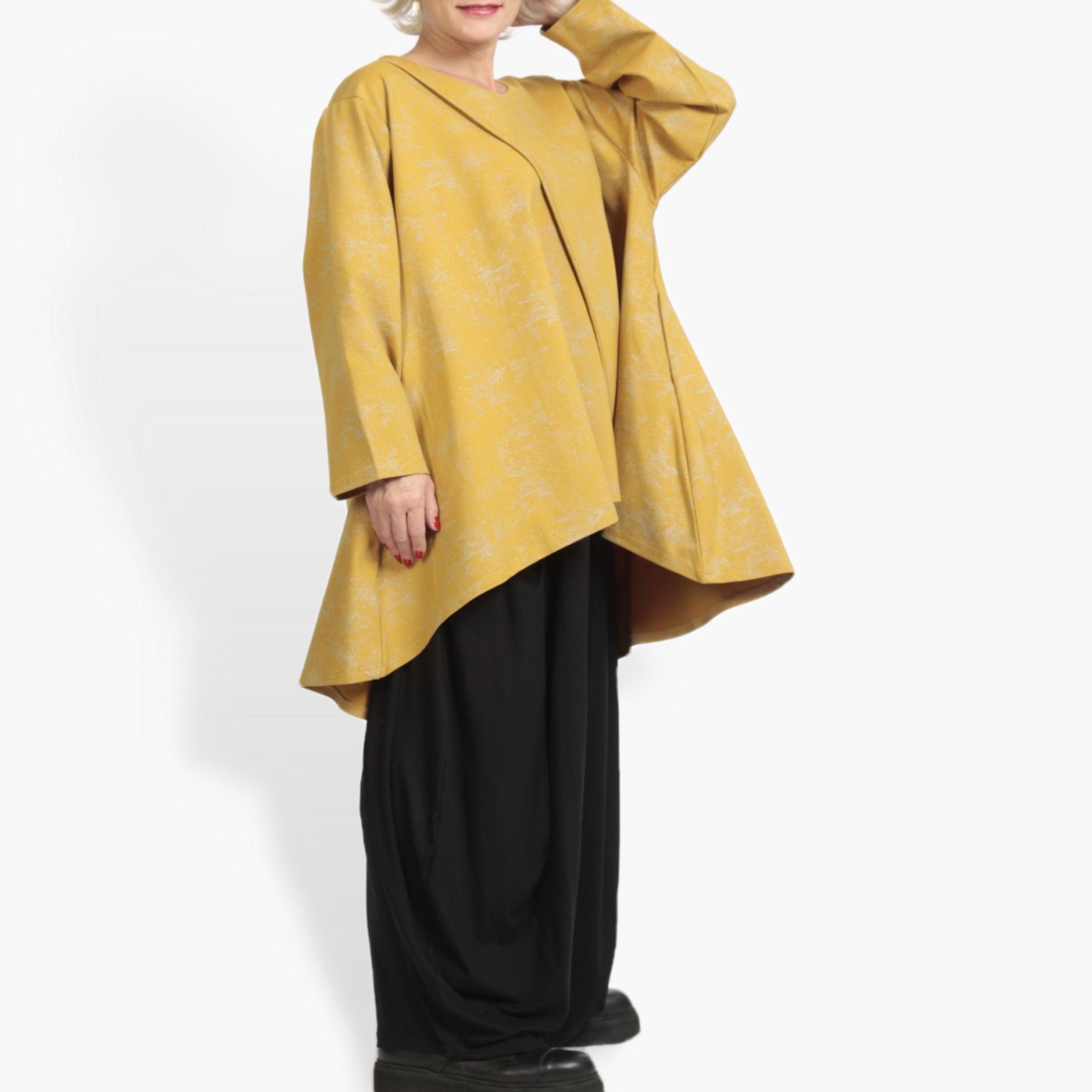  A-Form Bigshirt von AKH Fashion aus Viskose, 0958.06804, Senf, Schick, Modern, Bequem