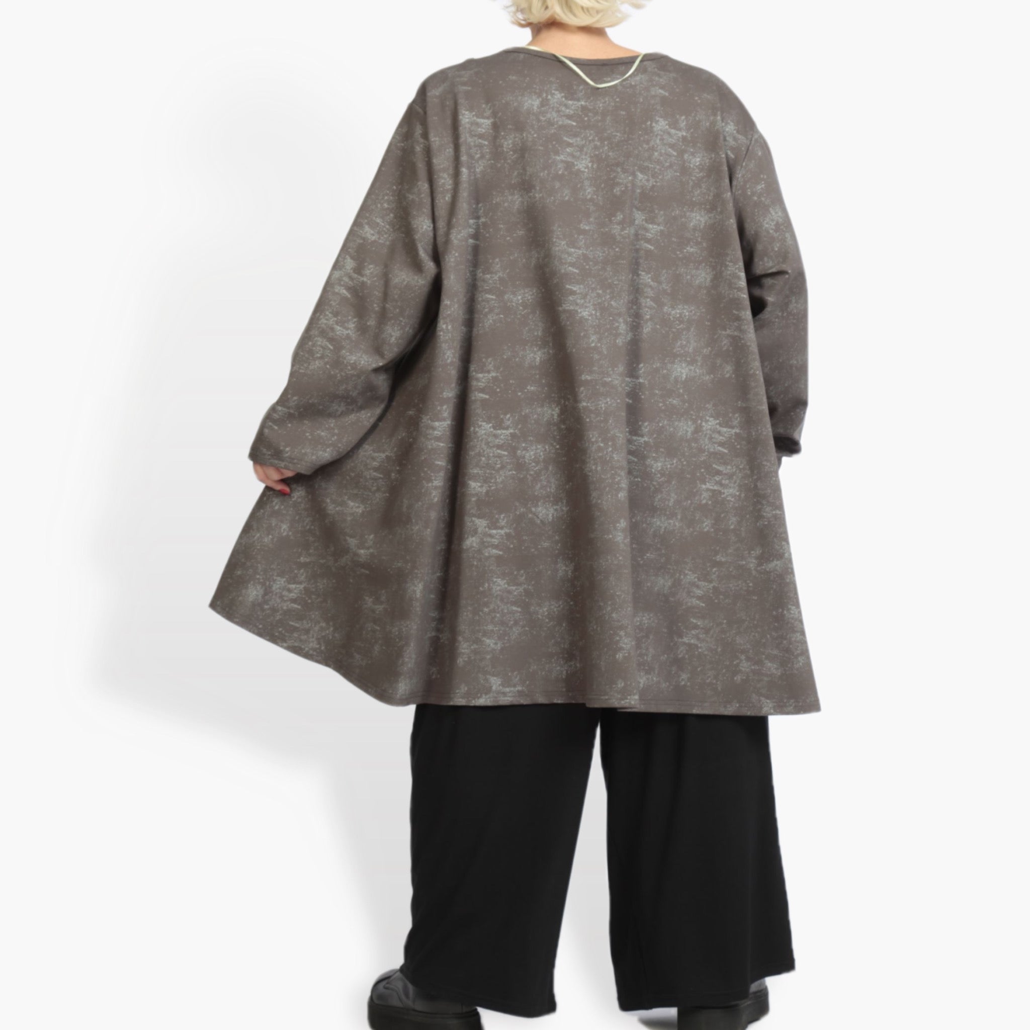  A-Form Bigshirt von AKH Fashion aus Viskose, 0958.06804, Grau, Schick, Modern, Bequem