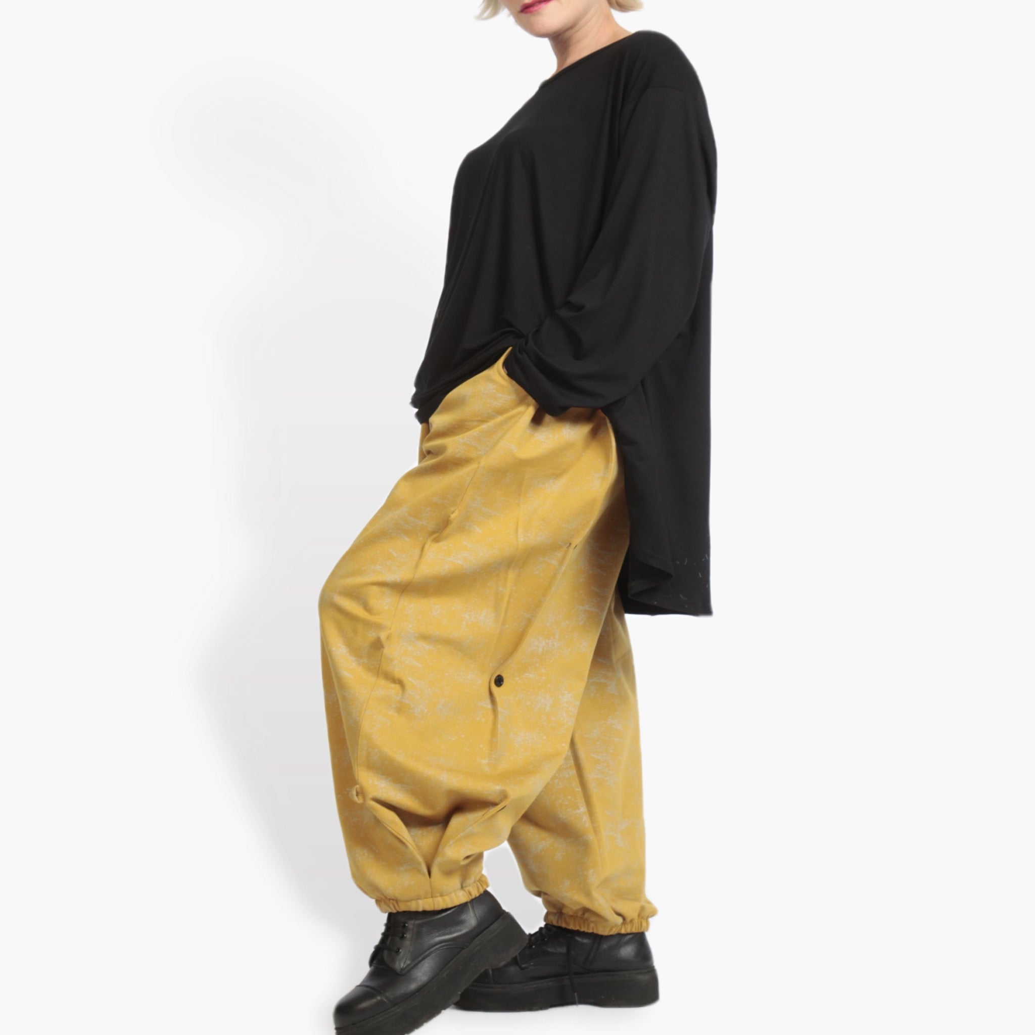  Hose von AKH Fashion aus Materialmix, 0958.06824, Senf, Schick, Modern, Bequem