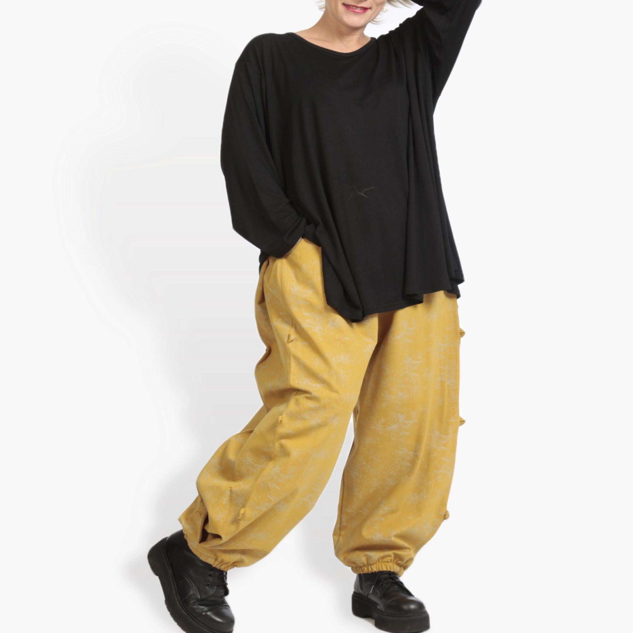  Hose von AKH Fashion aus Materialmix, 0958.06824, Senf, Schick, Modern, Bequem